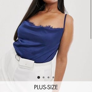 Outrageous Fortune Plus satin lace insert cami